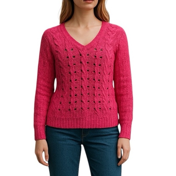 💎 Abercrombie & Fitch Knit Sweater Pink - Picture 1 of 8